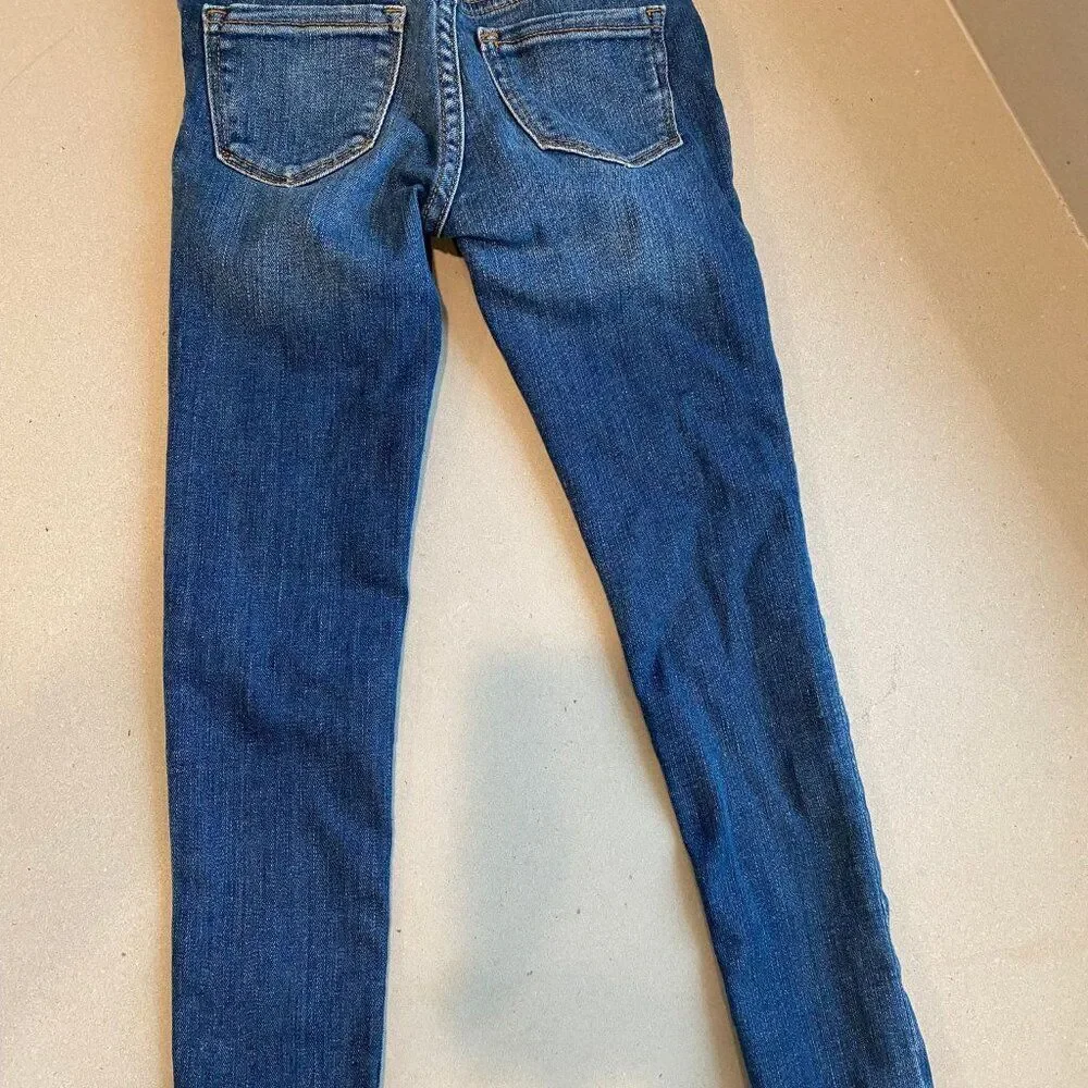 GAP Girls' Super Skinny Jeans – Size 6 Slim, Dark Wash Blue, Mid-Rise Denim